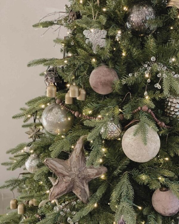 10' Alpine Fir Slim Artificial Christmas Tree 1000 Warm White LED Lights