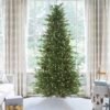 10' Alpine Fir Slim Artificial Christmas Tree 1000 Warm White LED Lights