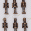 Bronze Nutcracker Glass Ornament Set (6 Pack)