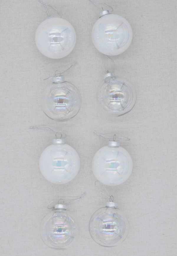 Bubbles Glass Ornament Set (8 Pack)