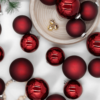 Burgundy Essential Glass Ornaments (24 Pack)