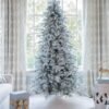 9' Queen Flock® Slim Artificial Christmas Tree With 900 Warm White LED Lights