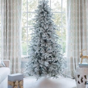 9' Queen Flock® Slim Artificial Christmas Tree Unlit