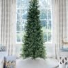 10' King Douglas Fir Slim Artificial Christmas Tree with 900 Warm White & Multi-Color LED Lights