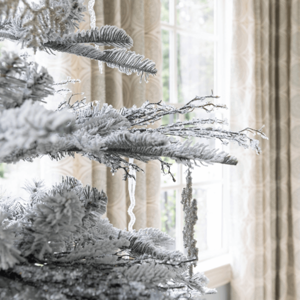 7' King Noble Flock Tree Unlit - OPEN BOX - FINAL SALE
