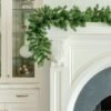 9' x 12" Cypress Spruce Garland with Warm White LED Lights (Plug Operated)