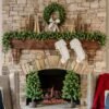 Royal Fir Collection 4-Piece Set with Warm White LED Lights (Battery  Plug Operated)