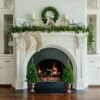 Yorkshire Fir Collection 4-Piece Set with Warm White LED Lights (Battery Operated)