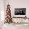 10' King Douglas Fir Slim Artificial Christmas Tree with 900 Warm White & Multi-Color LED Lights