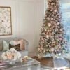 10' King Flock® Artificial Christmas Tree with 1250 Warm White LED Lights