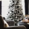 6.5' King Flock® Artificial Christmas Tree Unlit