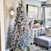 8' King Flock® Slim Artificial Christmas Tree Unlit - FINAL SALE