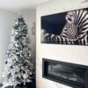 8' King Flock® Slim Artificial Christmas Tree Unlit - FINAL SALE