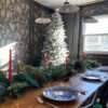 8' King Flock® Slim Artificial Christmas Tree Unlit - FINAL SALE