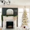 8' King Noble Flock Artificial Christmas Tree with 600 Warm White LED Lights