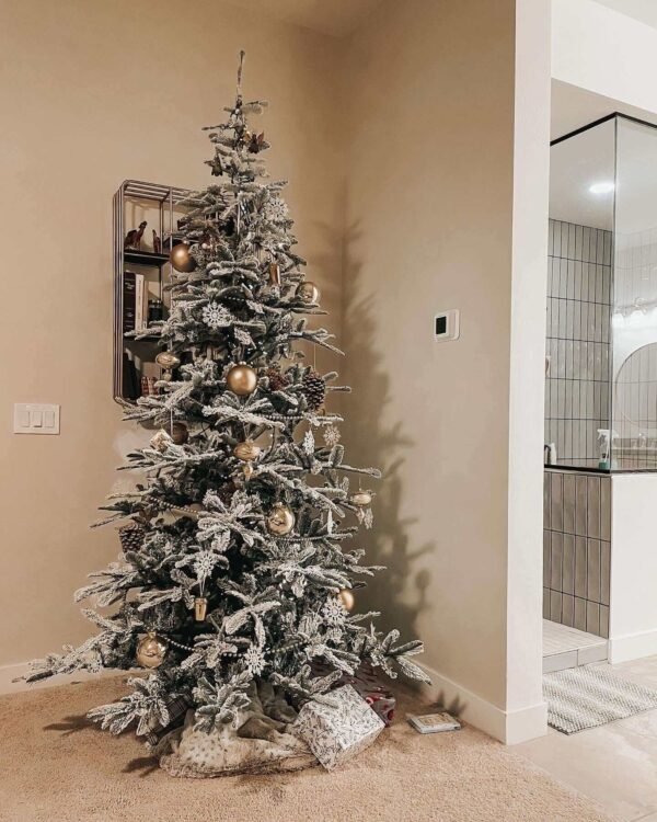 7' King Noble Flock Tree Unlit - OPEN BOX - FINAL SALE