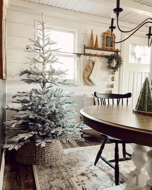7' King Noble Flock Tree Unlit - OPEN BOX - FINAL SALE