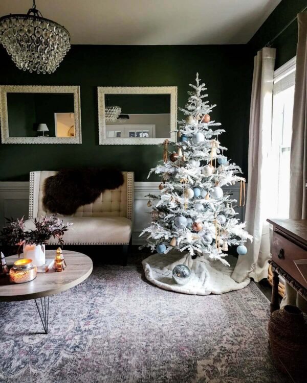 7' King Noble Flock Tree Unlit - OPEN BOX - FINAL SALE