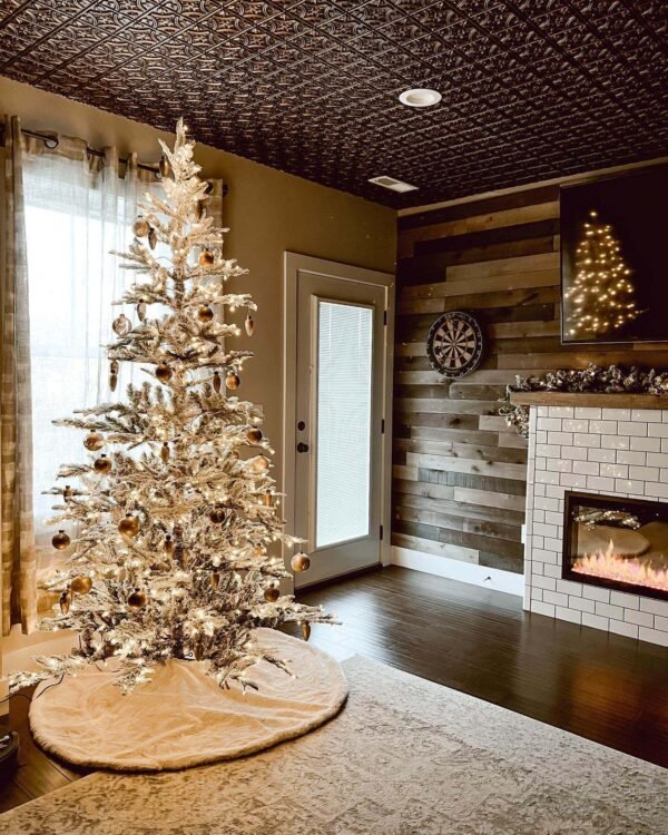 7' King Noble Flock Tree Unlit - OPEN BOX - FINAL SALE