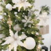 10' King Douglas Fir Slim Artificial Christmas Tree with 900 Warm White & Multi-Color LED Lights