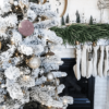 12' King Flock® Slim Artificial Christmas Tree with 1250 Warm White LED Lights