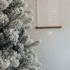 10' King Flock® Slim Artificial Christmas Tree Unlit