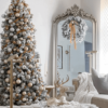 10' King Flock® Artificial Christmas Tree Unlit