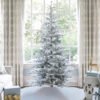 9' King Noble Flock Artificial Christmas Tree Unlit