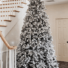 10' King Flock® Artificial Christmas Tree Unlit
