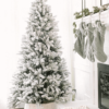 6.5' King Flock® Artificial Christmas Tree Unlit