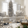8' King Flock® Slim Artificial Christmas Tree Unlit - FINAL SALE