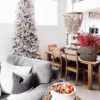 8' King Flock® Slim Artificial Christmas Tree with 700 Warm White LED Lights