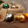 Natural 30-Piece Glass Ornament Set (Burnt-Orange, Green) Limited Edition