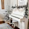 8' King Noble Flock Artificial Christmas Tree with 600 Warm White LED Lights