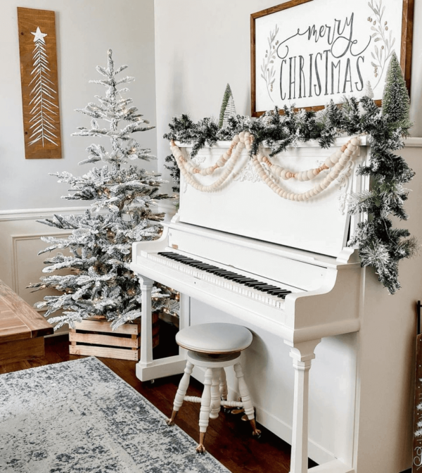 7' King Noble Flock Tree Unlit - OPEN BOX - FINAL SALE