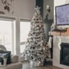 8' Prince Flock® Artificial Christmas Tree with 550 Warm White LED Lights