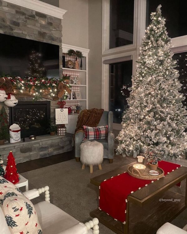 10' Prince Flock® Artificial Christmas Tree with 750 Warm White LED Lights