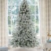 8' Prince Flock® Artificial Christmas Tree with 550 Warm White LED Lights