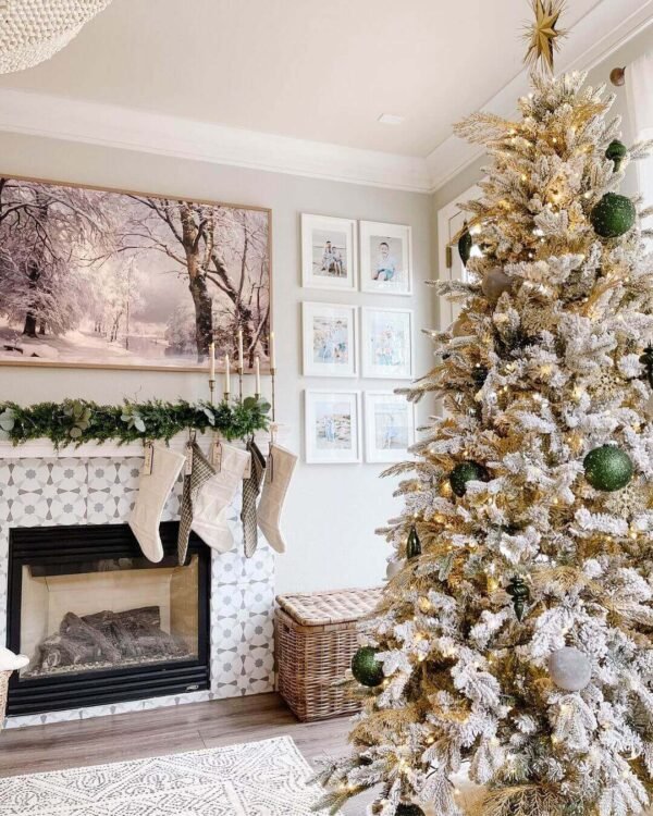 7.5' Queen Flock® Tree with Warm White LED Lights - OPEN BOX - FINAL SALE