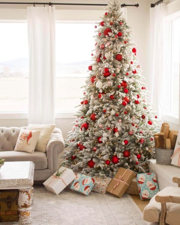 7.5' Queen Flock® Tree with Warm White LED Lights - OPEN BOX - FINAL SALE