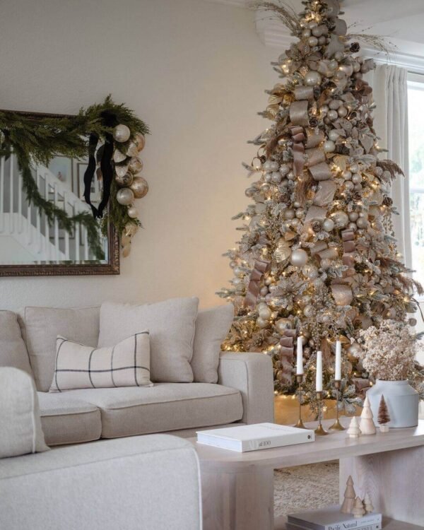 7.5' Queen Flock® Tree with Warm White LED Lights - OPEN BOX - FINAL SALE