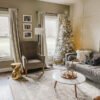 9' Queen Flock® Slim Artificial Christmas Tree With 900 Warm White LED Lights