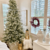 9' Queen Flock® Slim Artificial Christmas Tree With 900 Warm White LED Lights