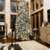 9' Queen Flock® Slim Artificial Christmas Tree With 900 Warm White LED Lights