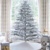 9' Rushmore Flock Artificial Christmas Tree 1000 Warm White LED Lights