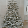9' Rushmore Flock Artificial Christmas Tree 1000 Warm White LED Lights