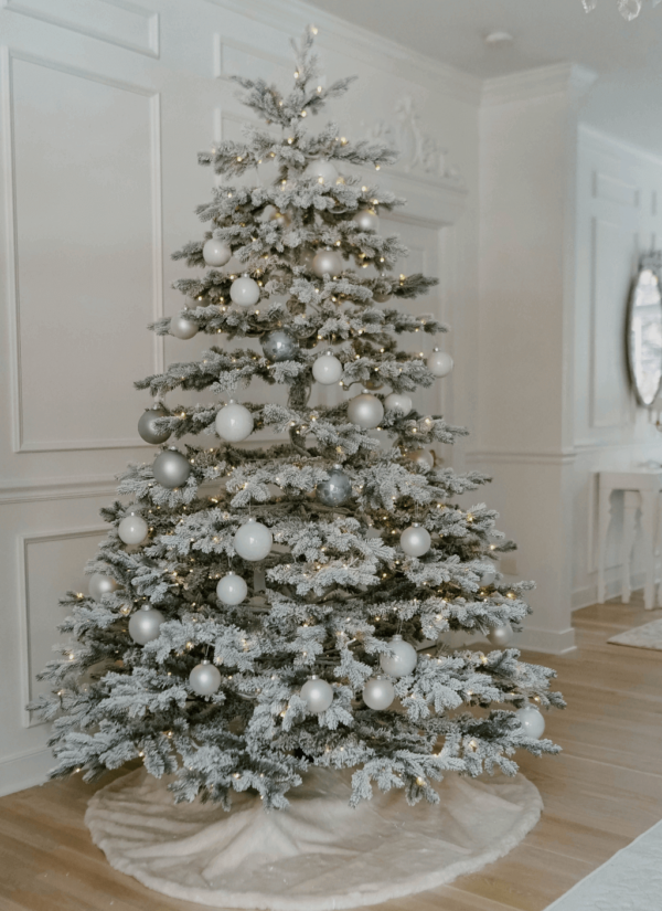 9' Rushmore Flock Artificial Christmas Tree Unlit