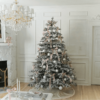 9' Rushmore Flock Artificial Christmas Tree Unlit