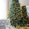 9' Tribeca Spruce Blue Artificial Christmas Tree with 900 Warm White LED Lights