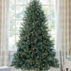 9' Tribeca Spruce Blue Artificial Christmas Tree with 900 Warm White LED Lights